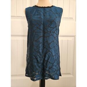 Calvin Klein Women's  Abstract Burnout Every Day Sleeveless Blouse Sz S
